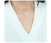 Letter A Silver Necklace SPE-5515